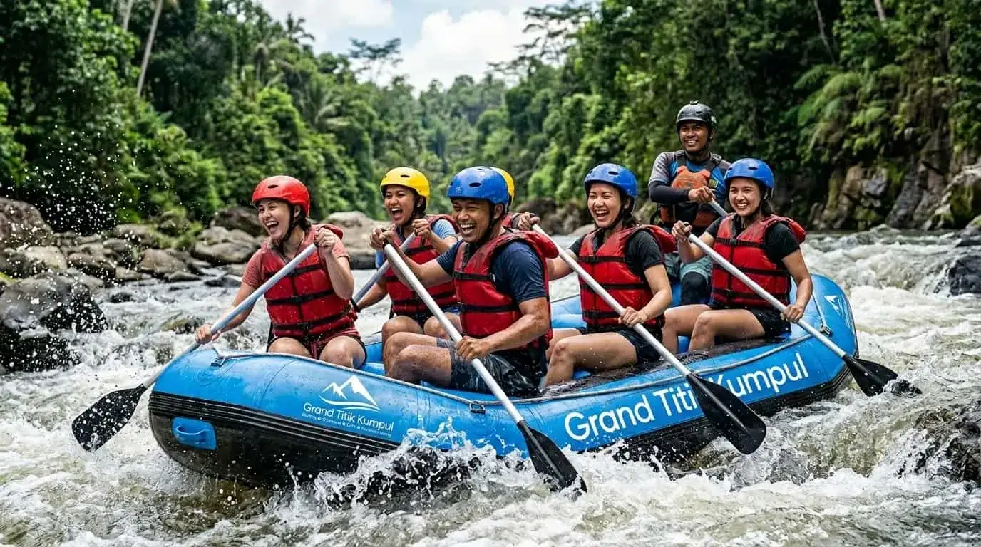 Slide GRAND TITIK KUMPUL — TEMPAT RAFTING CISADANE BOGOR — Grand Titik Kumpul